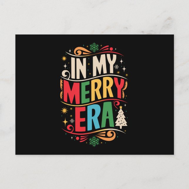 Cartão Postal De Festividades In My Merry Era Christmas Xmas Holiday FamilyIn My (Frente)