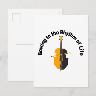 Cartão Postal De Festividades Inclinando-se ao Ritmo da Vida Cello
