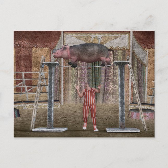 Cartão Postal De Festividades Incrível Hippopotamus (Frente)