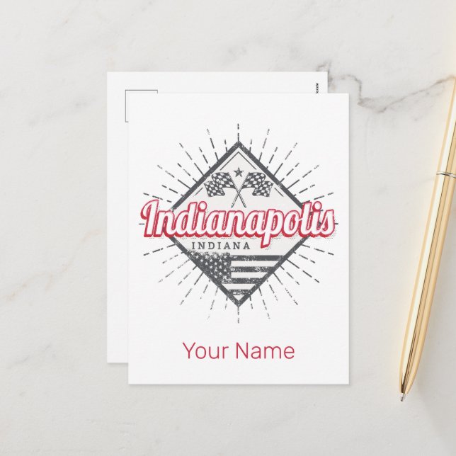 Cartão Postal De Festividades Indianapolis City Indiana EUA (Frente/Verso In Situ)