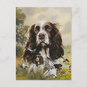 Cartão Postal De Festividades Inglês Springer Spaniel