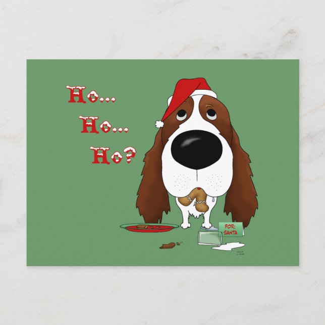 Cartão Postal De Festividades Inglês Springer Spaniel Natal (Frente)