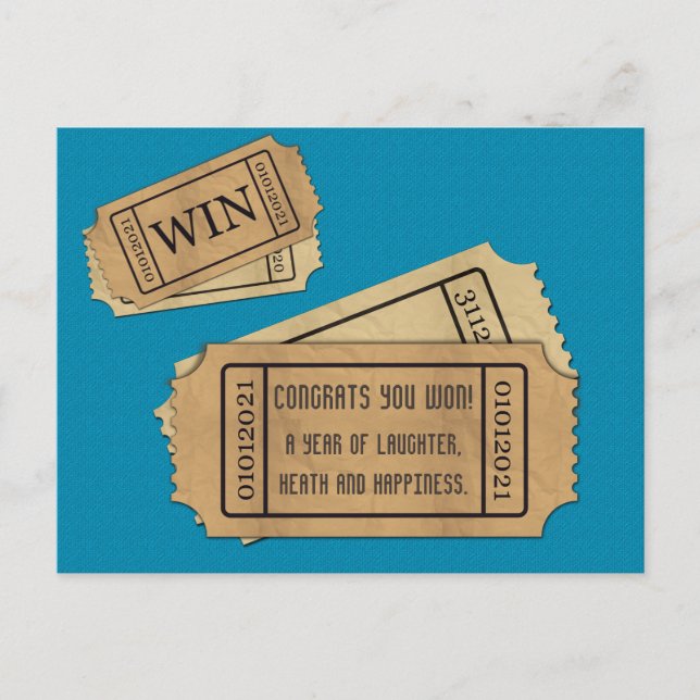 Cartão Postal De Festividades ingresso para 2021 (Frente)