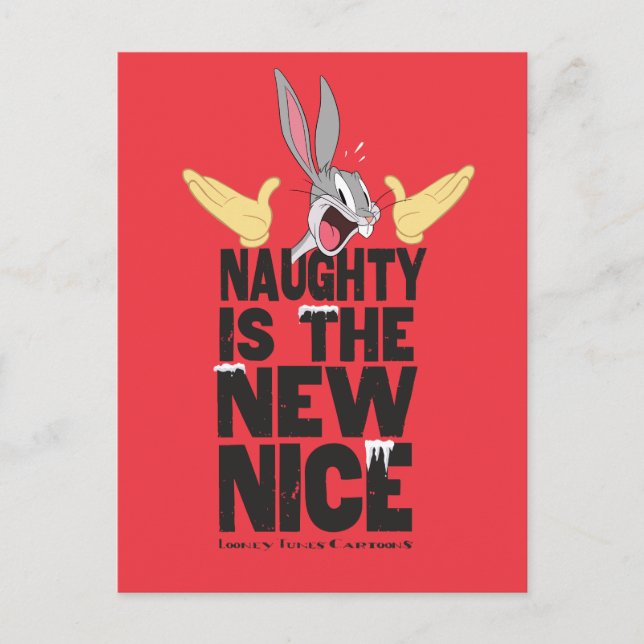Cartão Postal De Festividades INSETOS BUNNY™ "Naughty Is The New Nice" (Frente)