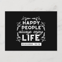 Cartão Postal De Festividades Inspirational Christian Quote from Proverbs 15:15