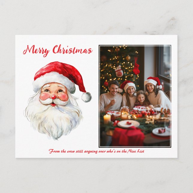 Cartão Postal De Festividades Instantâneo de papais noeis (Frente)