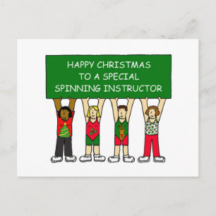 CARTÃO POSTAL DE FESTIVIDADES INSTRUTOR DE PINTURA FELIZ XMAS