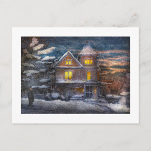 Cartão Postal De Festividades Inverno - Clinton, NJ - Um Natal Vitoriano