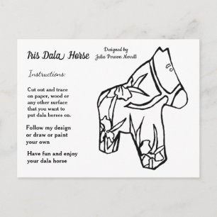 Cartão Postal De Festividades Iris Dala Horse #3 Padrão para Compartilhar