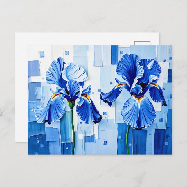 Cartão Postal De Festividades Íris elegante no estilo moderno de Abstrato (Frente/Verso)