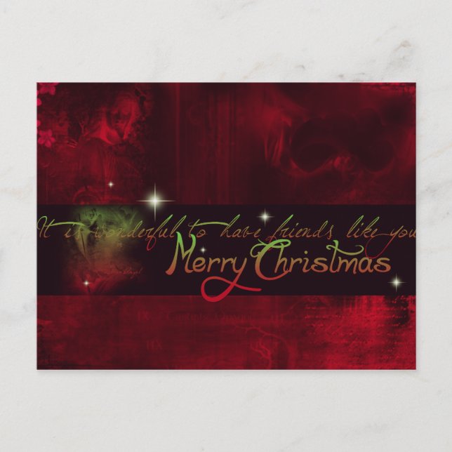 Cartão Postal De Festividades It is wonderful to have friends like you (Frente)