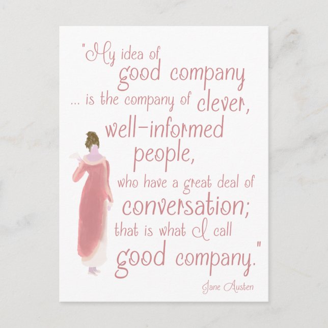 Cartão Postal De Festividades Jane Austen Persuasion Quote Birthday Card (Frente)