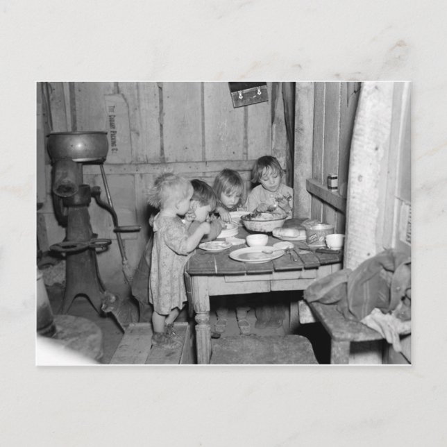 Cartão Postal De Festividades Janta de Natal de 1936 (Frente)