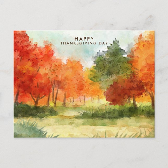 Cartão Postal De Festividades Janto de Ação de Graças Convidar Tema Boho (Frente)