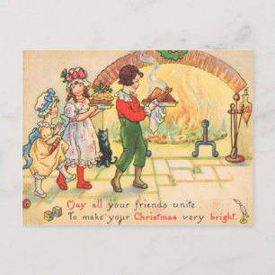 Cartão Postal De Festividades Janto de Natal