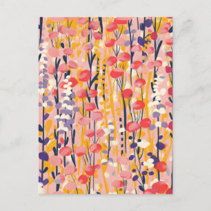 Cartão Postal De Festividades Jardim Botânico Floral de Flores Silvestres Modern