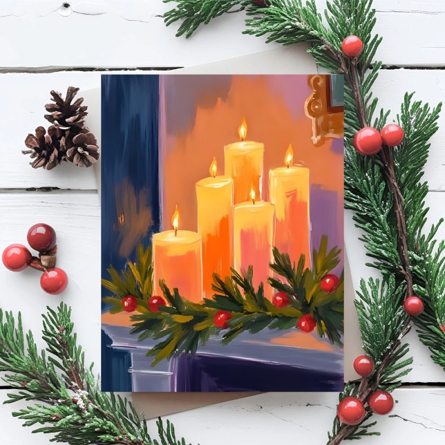 Cartão Postal De Festividades Jardim das Velas do Manto de Natal (Criador carregado)