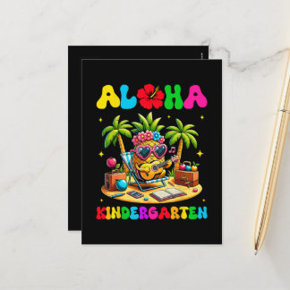 Cartão Postal De Festividades Jardim de Infância Aloha Abacaxi Havaí Volta às Au