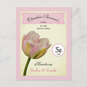 Cartão Postal De Festividades Jardim personalizado da tulipa dos bulbos & das