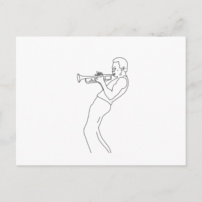 Cartão Postal De Festividades Jazz (Frente)