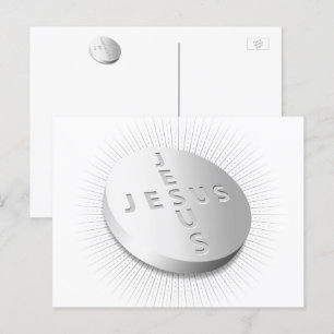 Cartão Postal De Festividades Jesus Cura Cristão Cristão Deus Fé Reza 