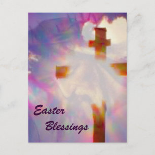 Cartão Postal De Festividades Jesus e Cartão de Posto de Páscoa Cruzada