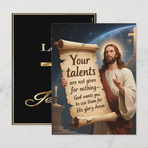 Cartão Postal De Festividades Jesus Me Ama Férias 2025 Fé 2026