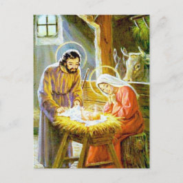 Cartão Postal De Festividades Jesus Na Natividade De Natal Da Manger