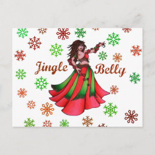 Cartão Postal De Festividades Jingle Belly 