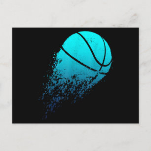 Cartão Postal De Festividades Jogador de basquetebol bola Ventilador de bola