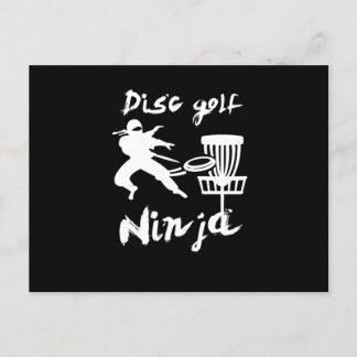 Cartão Postal De Festividades Jogador de Golf Ninja Golfer Frisbee do Disco