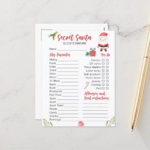 Cartão Postal De Festividades Jogo de Papais noeis Secretos de Natal Festivo