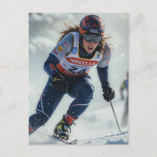 Cartão Postal De Festividades Jogos Olímpicos de Inverno de 2026 Snowboard Femin