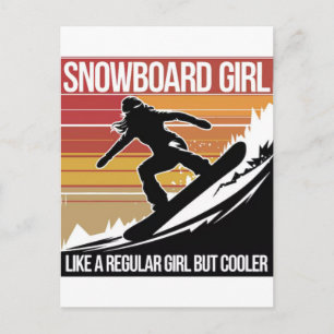 Cartão Postal De Festividades Jogos Olímpicos de Inverno de 2026 Snowboard Femin