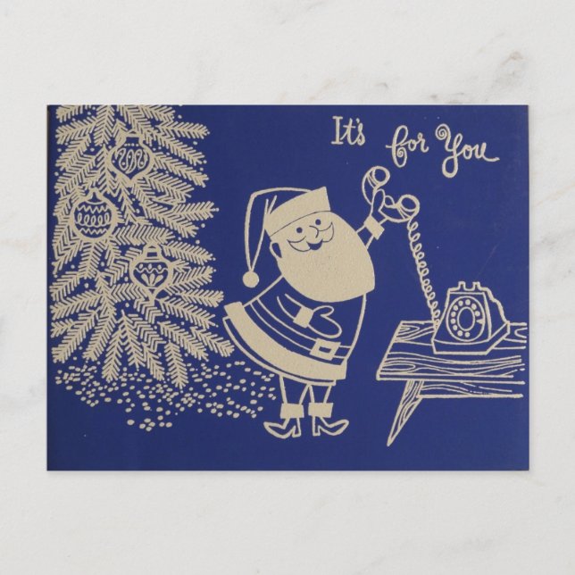 Cartão Postal De Festividades Jolly Santa (Frente)