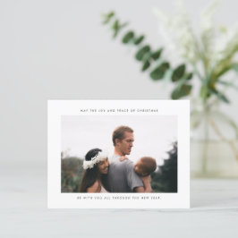 Cartão Postal De Festividades Joy and Peace of Christmas Holiday Family Photo