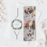 Cartão Postal De Festividades Joy Botanic Pine Wreath Photo Collage Natal<br><div class="desc">JOY | Envie suas cartões de natal quentes com este cartão postal de Natal personalizável. Apresenta agulhas de pinheiro de aquarela, folhas de eucalipto e pinecones. Personalize este cartão de feriado verde adicionando seus detalhes. Este cartão postal de Natal para colagem de fotos está disponível em outros estoques de cartão....</div>