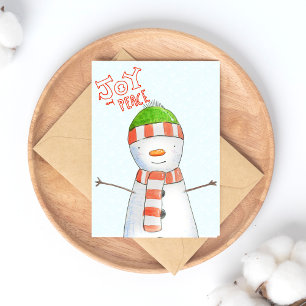 Cartão Postal De Festividades Joy e Paz   Bonito Natal Para Neves