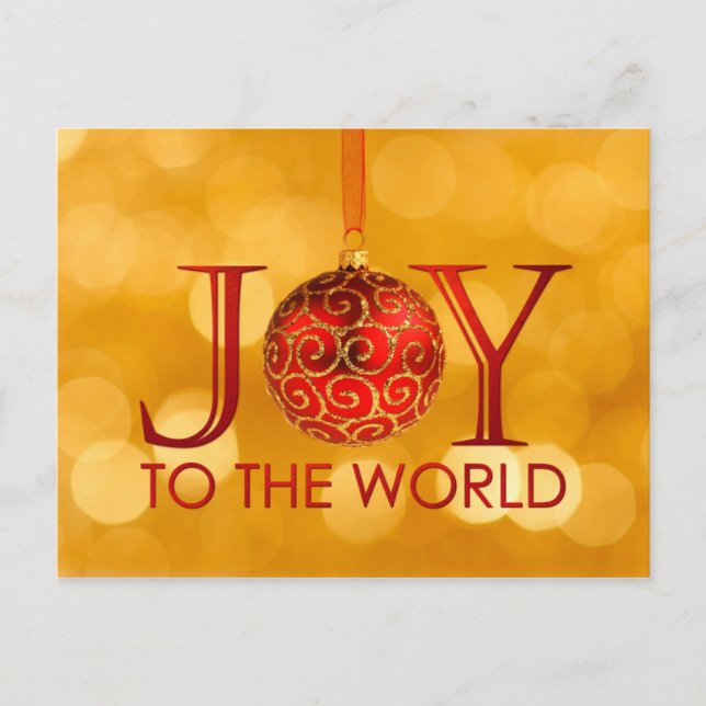 Cartão Postal De Festividades Joy to the World Postcard (Frente)