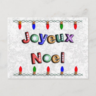 Cartão Postal De Festividades Joyeux Noel Avec Lumieres de Noel