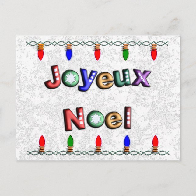 Cartão Postal De Festividades Joyeux Noel Avec Lumieres de Noel (Frente)