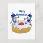 Cartão Postal De Festividades Judaica Happy Hanukkah Dançando Dreidels Doughnut<br><div class="desc">Você está vendo The Lee Hiller Designs Collection of Home and Office Decor,  Roupa,  Gifts and Coleções. As Designs incluem Lee Hiller Photoographic e Mixed Media Digital Art Collection. Você pode ver sua fotografia da Nature em http://HikeOurPlanet.com/ e seguir seu blog de caminhada no Hot Primavera National Park.</div>