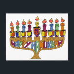 Cartão Postal De Festividades Judaica Happy Hanukkah Dreidel Menorah<br><div class="desc">Você está vendo The Lee Hiller Designs Collection of Home and Office Decor,  Roupa,  Gifts and Coleções. Os Designs incluem Lee Hiller Photography e Mixed Media Digital Art Collection. Você pode ver a fotografia da Nature em http://HikeOurPlanet.com/ e seguir seu blog de caminhada no Hot Primavera National Park.</div>