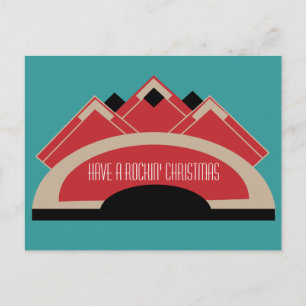 Cartão Postal De Festividades Jukebox velho