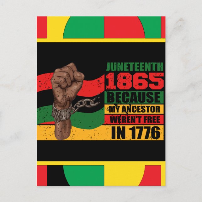 Cartão Postal De Festividades Juntede 19 de junho de 1865 rainhas negras melanin (Frente)