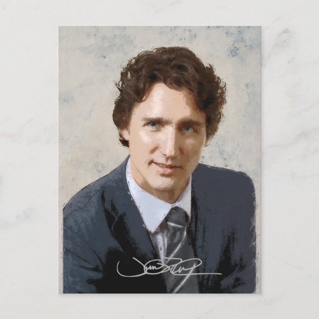 Cartão Postal De Festividades Justin Trudeau (Frente)