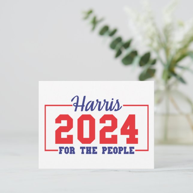 Cartão Postal De Festividades Kamala Harris (Em pé/Frente)