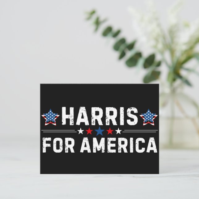 Cartão Postal De Festividades Kamala Harris (Em pé/Frente)