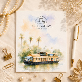 Cartão Postal De Festividades Kettuvallam - Kerala Índia | Aquarela Abstrata