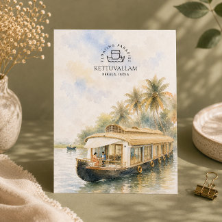 Cartão Postal De Festividades Kettuvallams, Kerala, Índia | Águas Serenas